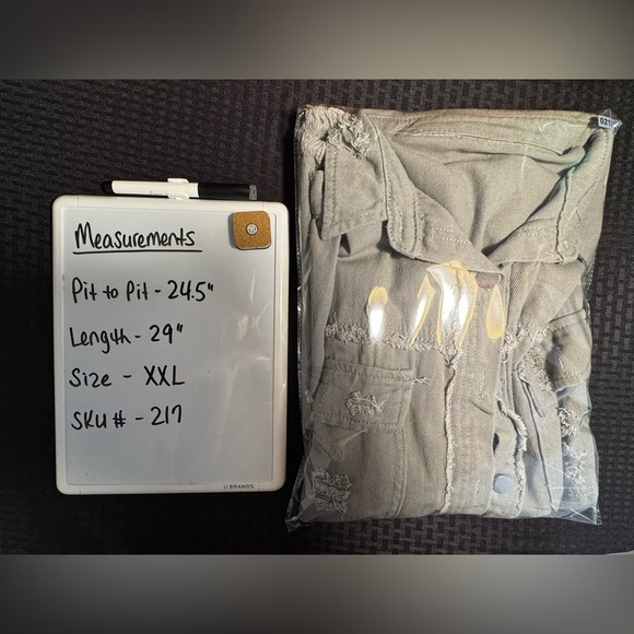 Distressed Gray Women's Jacket - Picture 11 of 11